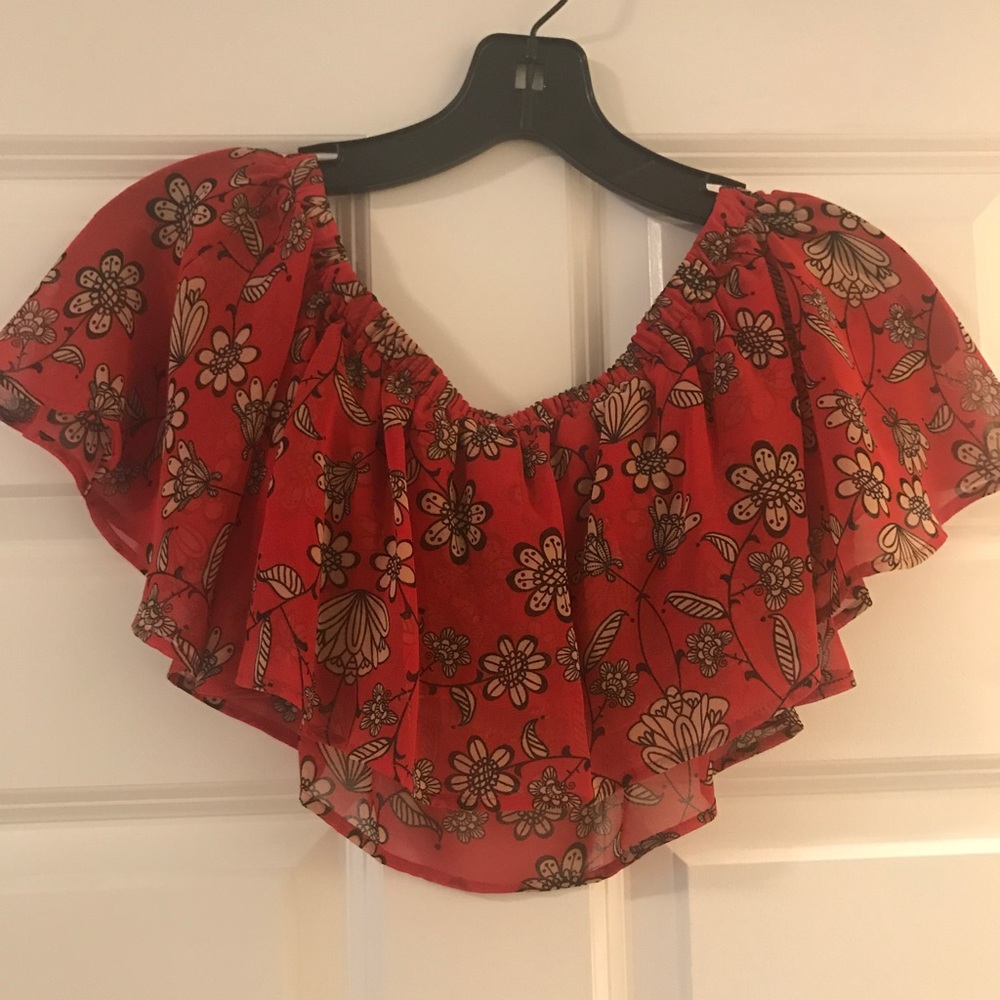 For Love & Lemons Off The Shoulder Crop Top